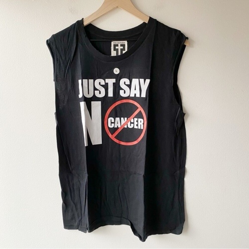 petals and peacocks just say no cancer distressed tank top